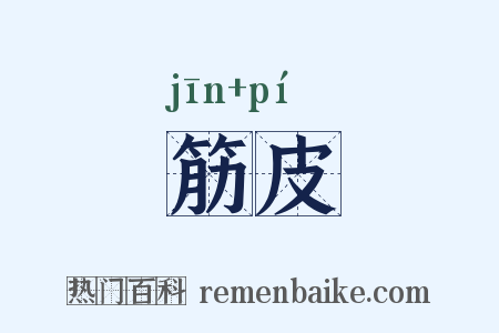 筋皮是什么意思的图片